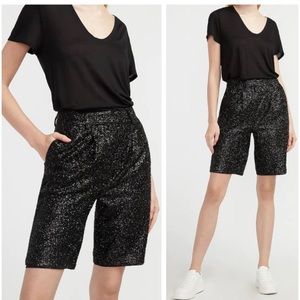 BNW EXPRESS Black Tinsel Bermuda Shorts size 12